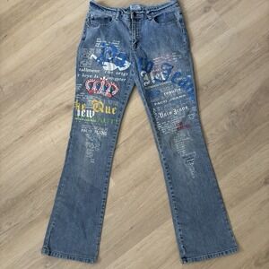 Paco Industries Jeans NYC‎ Vintage Y2K Wide Straight Leg Light wash